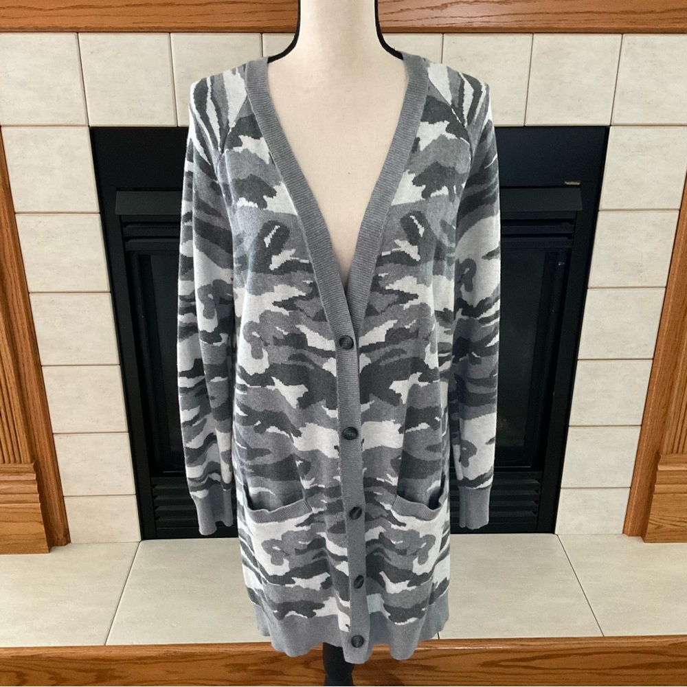 Lucky Brand Camo Cardigan, Women’s Sz M